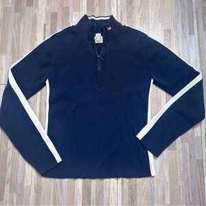 Vintage Polo by Ralph Lauren Navy Sweater with White Accents Women’s Large